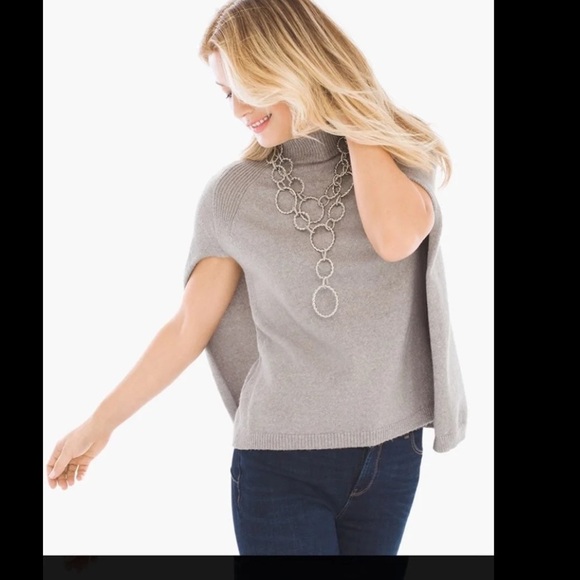 Chico’s Trina cape pullover sweater - 1 (M) - Picture 1 of 9